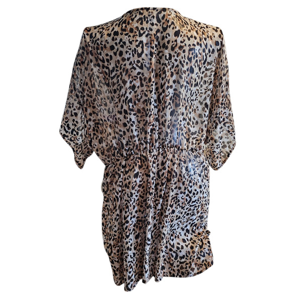 Time and Tru Women's Animal Print Cape DressSize XL The knot front design - Picture 2 of 5